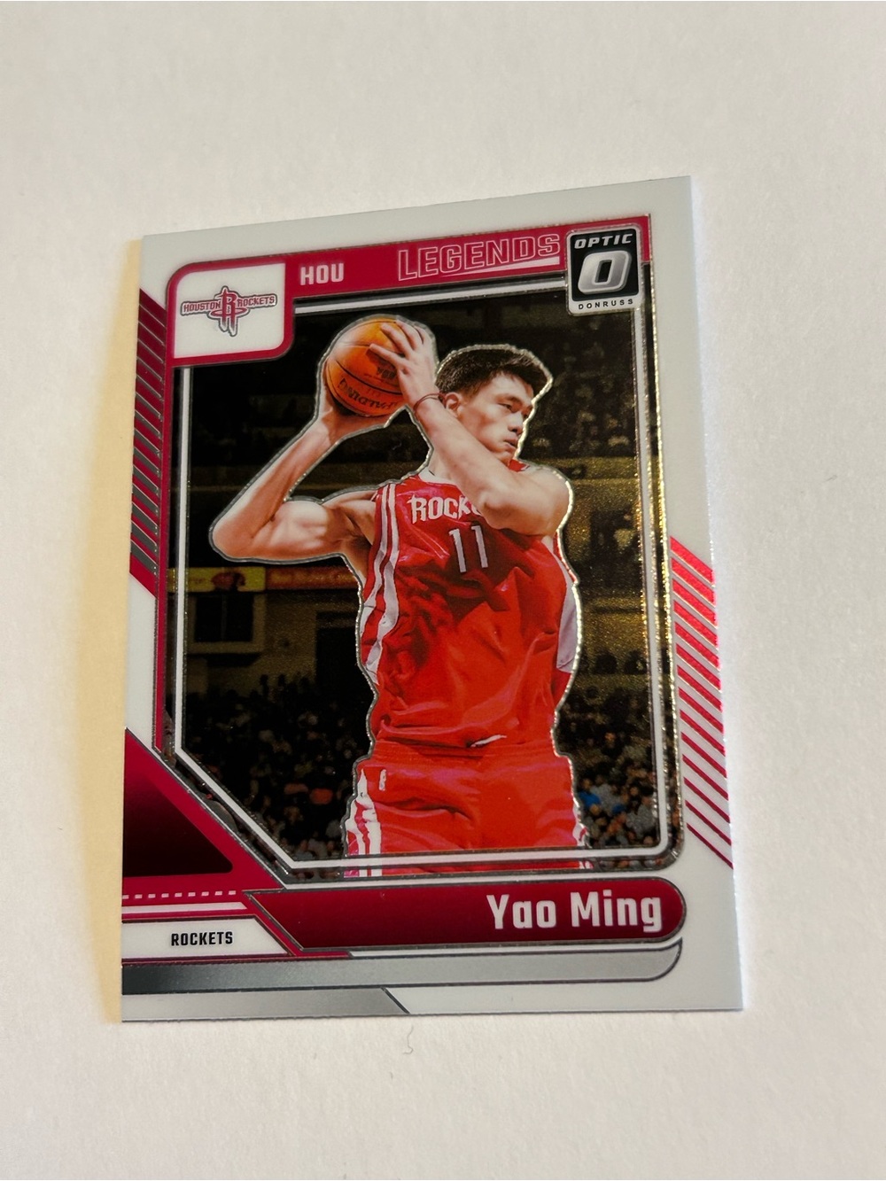 Yao Ming Houston Rockets Donruss Optic Basketball Card - Red